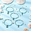 5Pcs Alloy Charm Bracelets BJEW-JB11721-1