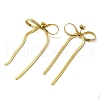 Bowknot 304 Stainless Steel Stud Earrings for Women EJEW-D104-04G-2