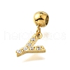 304 Stainless Steel Rhinstone Pendant STAS-H202-50G-Y-2