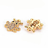 Brass Micro Pave Clear Cubic Zirconia Charms X-KK-S360-128-NF-2