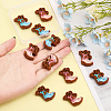 CHGCRAFT 16Pcs 2 Colors Silicone Beads SIL-CA0002-40-4