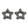 Star Shape Polymer Clay Rhinestone Beads CLAY-NH0001-06L-1