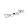 Brass Micro Pave Cubic Zirconia Pendants KK-M326-13B-P-2