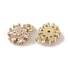 Brass Micro Pave Cubic Zirconia Charms KK-L212-17G-2