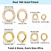 SUNNYCLUE 8Pcs 4 Styles Brass Twister Clasps KK-SC0005-68-2