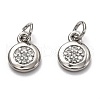 Brass Micro Pave Cubic Zirconia Charms ZIRC-H119-09P-1