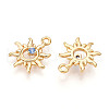 Brass Micro Pave Cubic Zirconia Charms KK-N261-100G-2