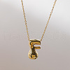 Brass Chunky Initial Pendant Necklaces WG97A63-06-1