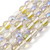 Transparent Electroplate Glass Beads Strands GLAA-T032-T6mm-C07-1
