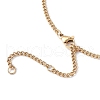 Titanium Steel Initial Letter Rectangle Pendant Necklace for Men Women NJEW-E090-01G-06-4