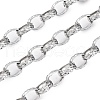 304 Stainless Steel Textured Rolo Chains STAS-P386-08P-1