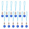 12Pcs Transparent Glass Pendant Decorations HJEW-GO00021-1