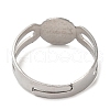 Non-Tarnish 304 Stainless Steel Adjustable Ring Findings STAS-R123-07P-2