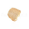 Brass Micro Pave Cubic Zirconia Cuff Rings RJEW-S045-150G-3