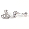 201 Stainless Steel Barbell Cartilage Earrings EJEW-R147-05-4