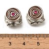 Mother's Day Rack Plating Alloy Enamel European Beads PALLOY-A009-23P-2