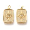 Brass Micro Pave Clear Cubic Zirconia Pendants X-ZIRC-I044-49G-1
