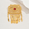 Exquisite & Hollow Brass Hexagon Brooches for Women OU9200-6