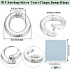 Beebeecraft 10Pcs 925 Sterling Silver Twister Clasp STER-BBC0007-45A-2