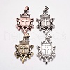 304 Stainless Steel Big Badge Pendants STAS-K171-28-1