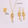 Number 8 Brass Necklaces & Earring & Finger Rings Sets FS-WG0D364-01-2