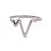 Non-Tarnish 201 Stainless Steel Wave Finger Ring for Women RJEW-J051-47P-2