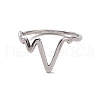 201 Stainless Steel Wave Finger Ring for Women RJEW-J051-47P-2