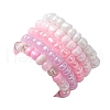 5Pcs 5 Color Glass Seed Beaded Stretch Finger Rings RJEW-JR00665-5