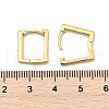 Rectangle Brass Micro Pave Clear Cubic Zirconia Hoop Earrings EJEW-D311-090G-5