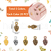 Unicraftale 100Pcs 5 Colors Tibetan Style Alloy Charms FIND-UN0004-32-3