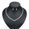 Brass Cubic Zirconia Jewelry Sets FS-WG75FBD-01-1