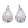 Natural Rose Quartz Pendants G-P393-B05-1