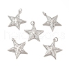 Brass Micro Pave Cubic Zirconia Pendants KK-E068-VB102-2