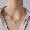 Bohemian Style Conch-Shaped Brass Micro Pave Clear Cubic Zirconia Pendant Necklaces FS-WG14736-01-1