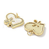 Brass Micro Pave Clear Cubic Zirconia Pendants KK-L213-018G-02-2
