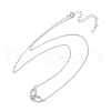 925 Sterling Silver Micro Pave Clear Cubic Zirconia Pendant Necklaces NJEW-D317-01P-4