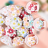 SUNNYCLUE 20Pcs 5 Colors Luminous Resin Pave Rhinestone Beads RESI-SC0005-56-3