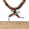 Wood Round Beads Wrap Bracelets BJEW-U041-02B-5