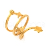 Ion Plating(IP) 304 Stainless Steel Star Finger Rings for Women RJEW-S414-24B-G-1