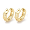 Hollow Cross Brass Hoop Earrings EJEW-Z102-41G-4