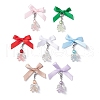 Angel Glass Pearl Beads & Acrylic Pendant Decorations HJEW-JM03184-02-2