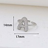 Brass Micro Pave Clear Cubic Zirconia Cuff Rings FS-WG17FF6-01-2