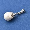 Shell Pearl Round Pendants STER-L067-02P-2