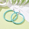 Natural Howlite Dangle Earrings EJEW-K077-A02-3