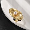 Oval Brass Finger Rings for Women RJEW-S622-04G-5