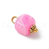 Dyed Natural Agate Cube Charms PALLOY-JF03963-4