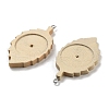 Wooden Pendant Cabochon Settings WOOD-XCP0001-94B-2