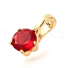 Brass Micro Pave Cubic Zirconia Charms KK-D356-05C-G-2