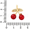 Brass Resin Pendants KK-V009-02G-3