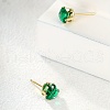 Cute Heart Stainless Steel Cubic Zirconia Stud Earrings AW0516-5